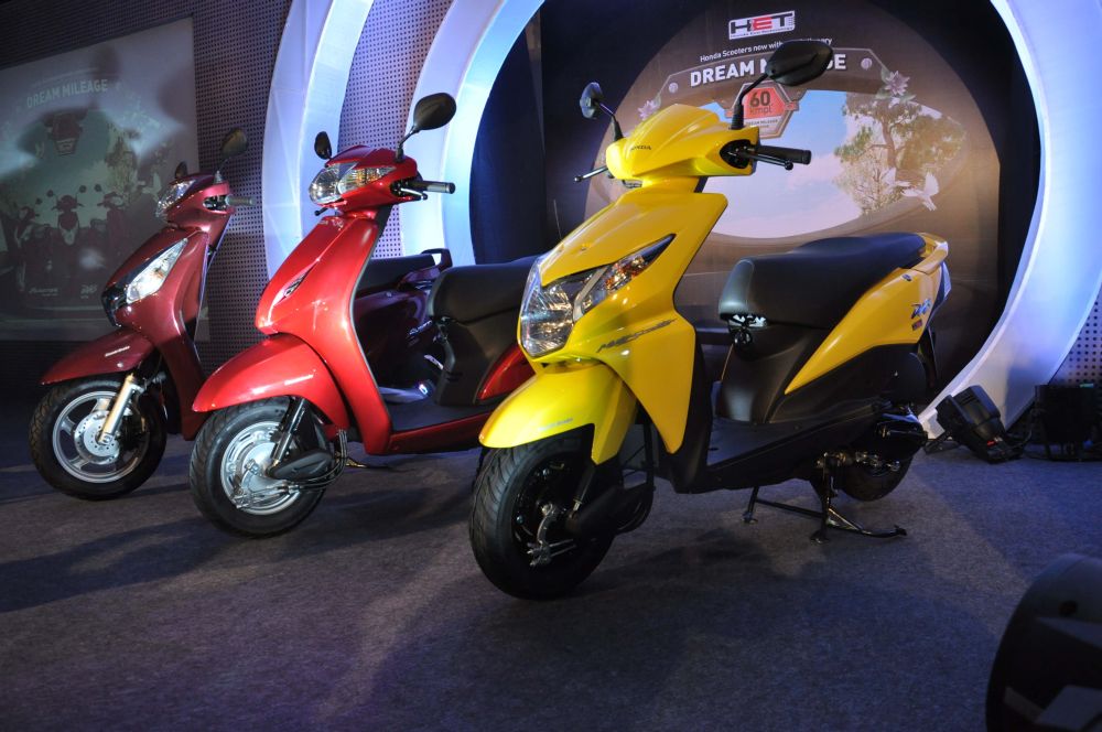 Ниска цена и потрошувачка помала од 2л на 100км Honda-Activa-Aviator-Dio-fitted-with-new-HET-technology
